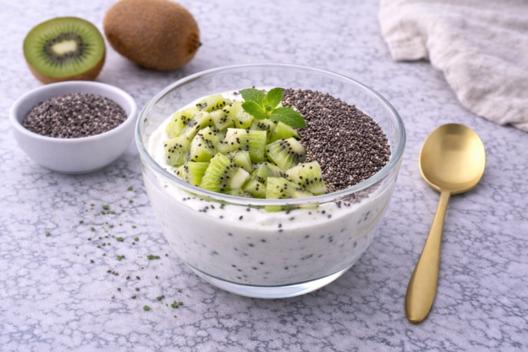 Iaurt cu kiwi și chia