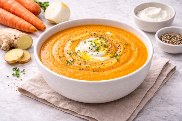 Cream of Carrot Soup with Ginger