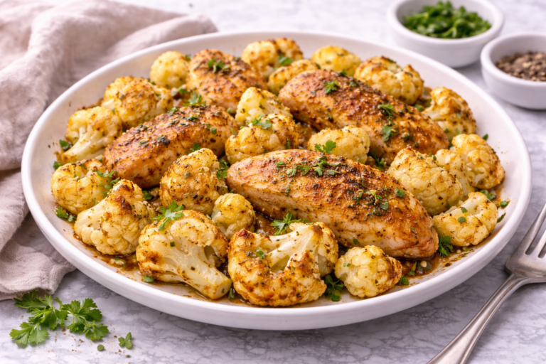 Baked Cauliflower with Chicken