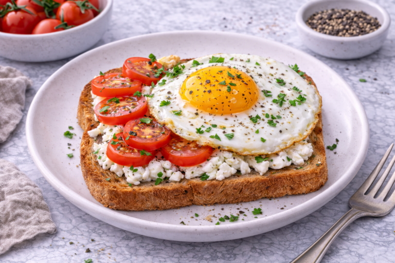 Toast cu ou și brânză light