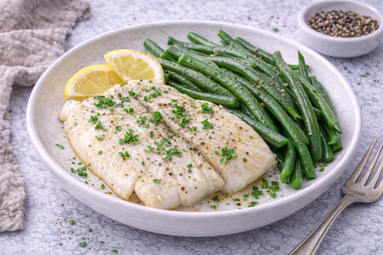White Fish with Green Beans