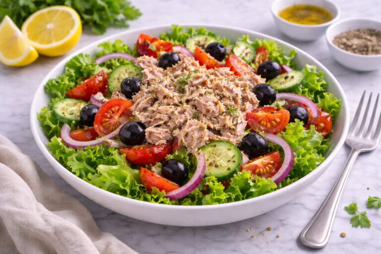 Salată mare cu ton și legume