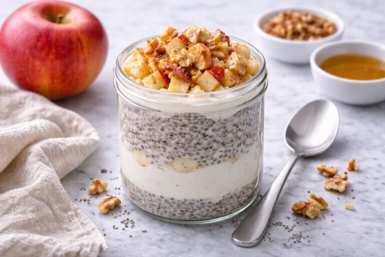 Chia Pudding with Yogurt and Apple
