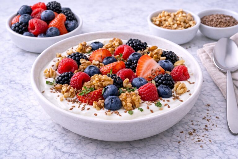Greek Yogurt with Berries and Walnuts