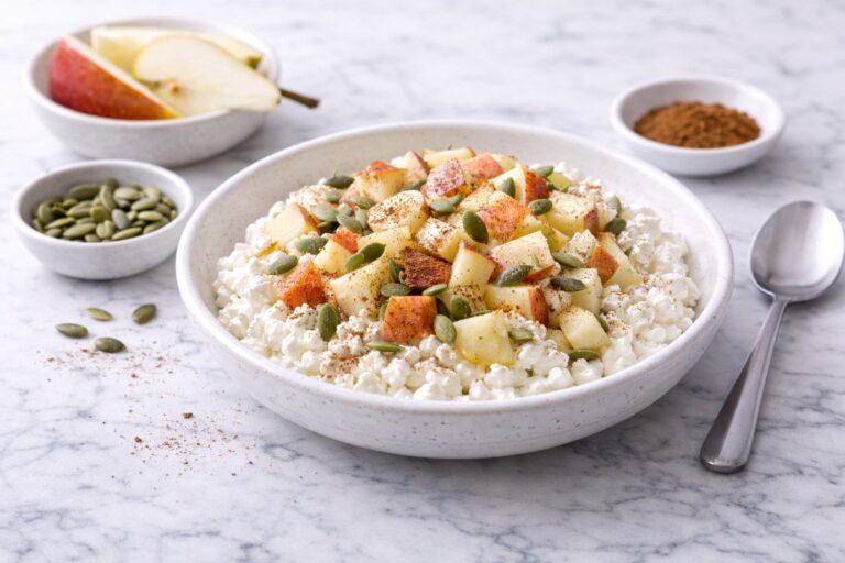 Cottage Cheese with Fruit and Seeds