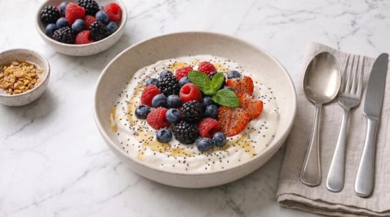 Greek yogurt with berries
